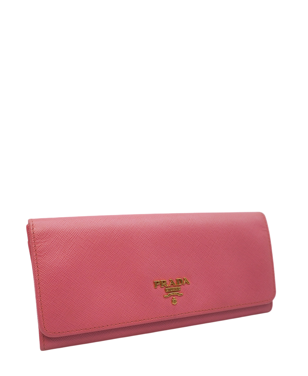 Saffiano Metal Leather Continental Wallet Pink