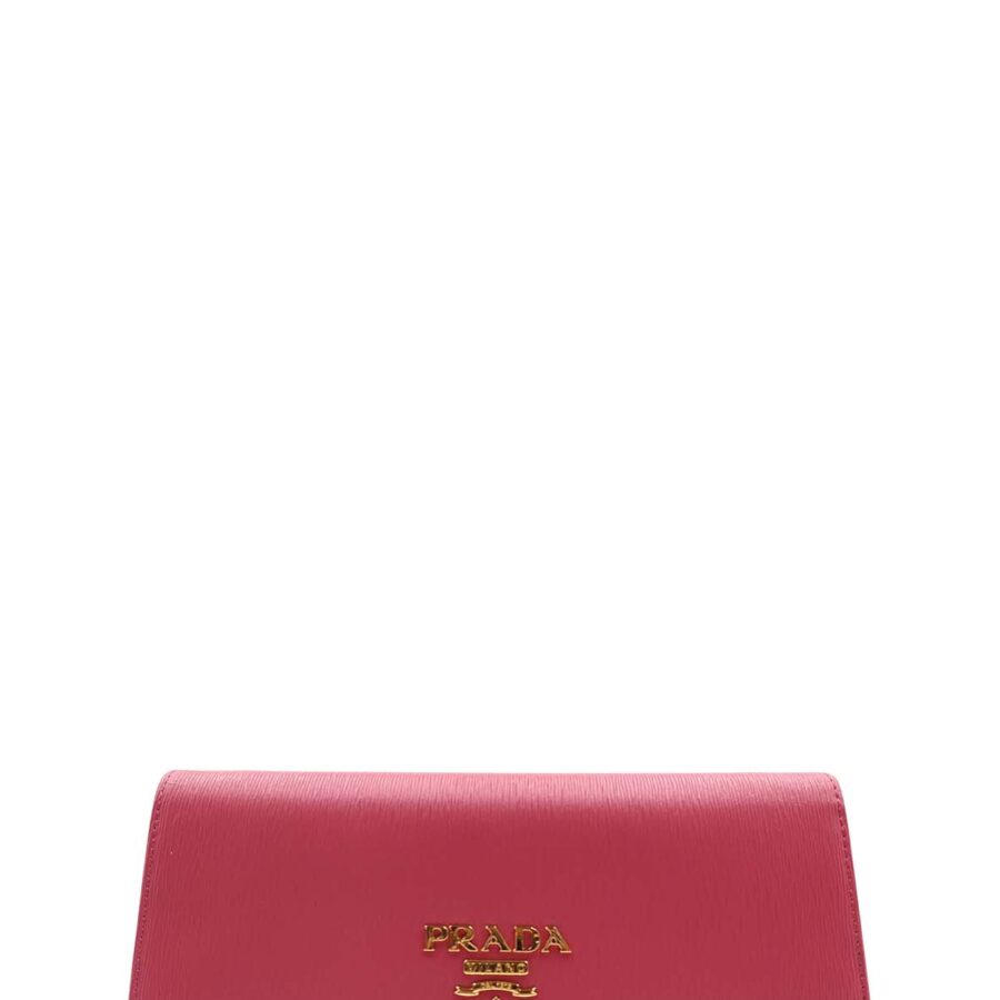 Saffiano Wallet on Chain Red | Studio Nafay