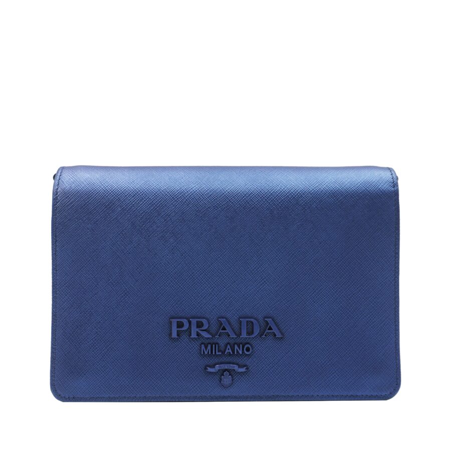 Saffiano Vernice Metal Crossbody Blue | Studio Nafay