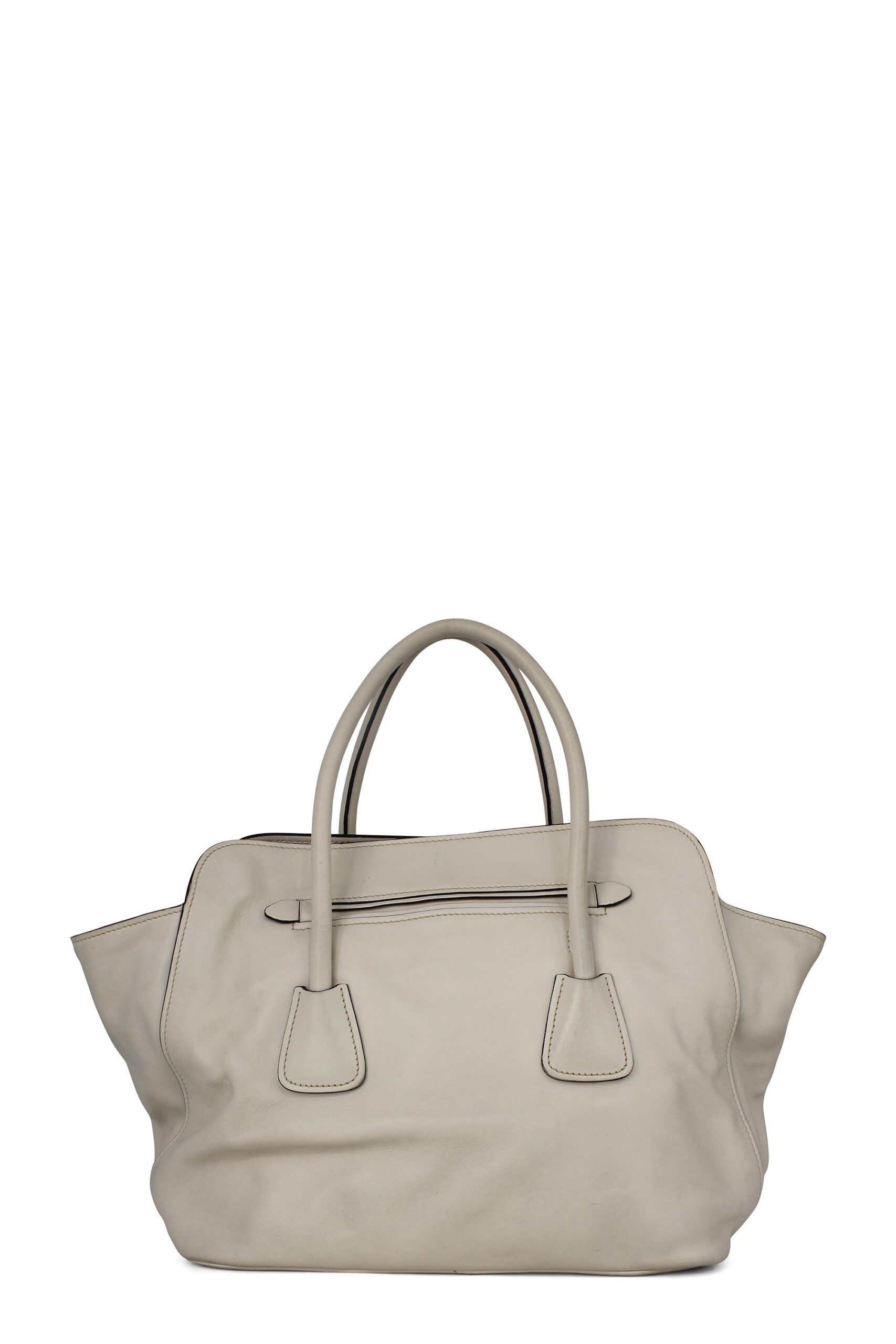 Soft Calf Shopping Tote White