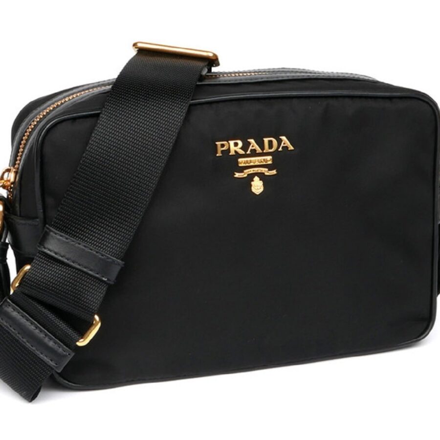Prada Tessuto Nylon Black Camera Bag Crossbody | Studio Nafay
