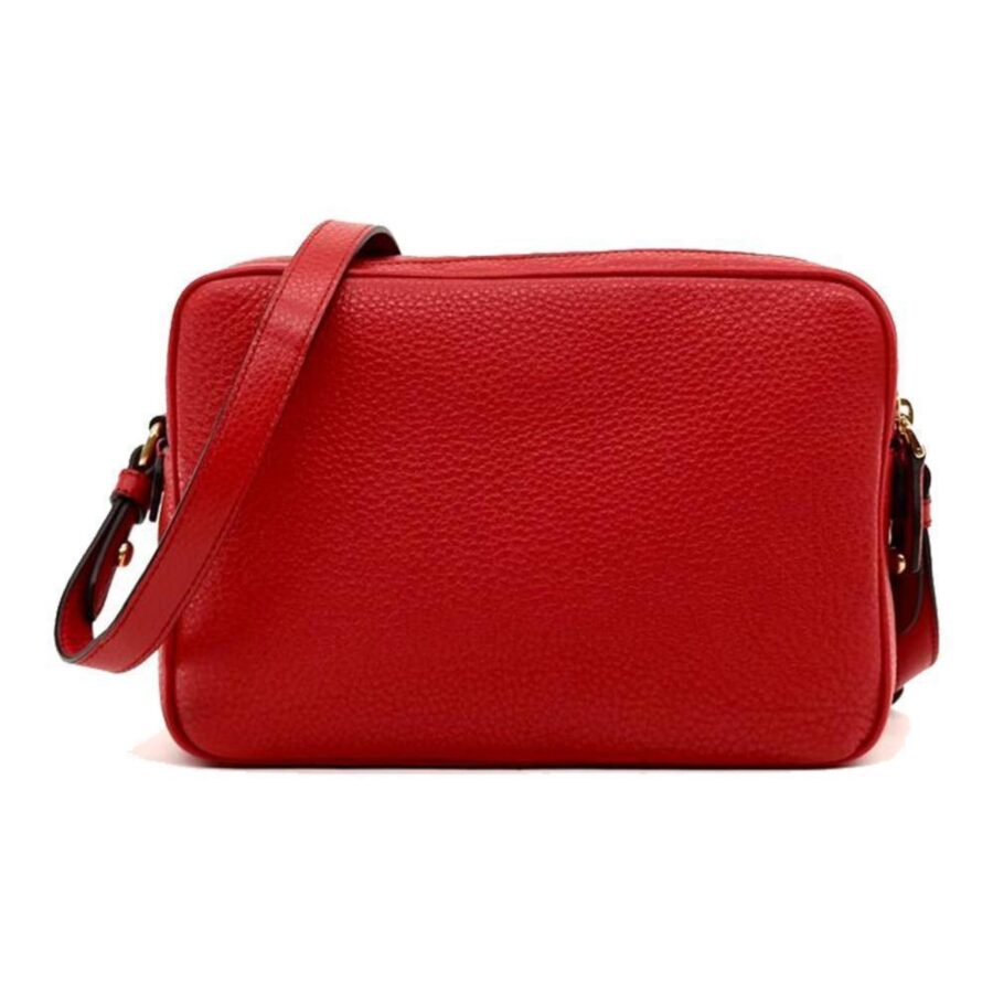Prada Women's Red Vitello Phenix Leather Crossbody Handbag Small | Studio Nafay