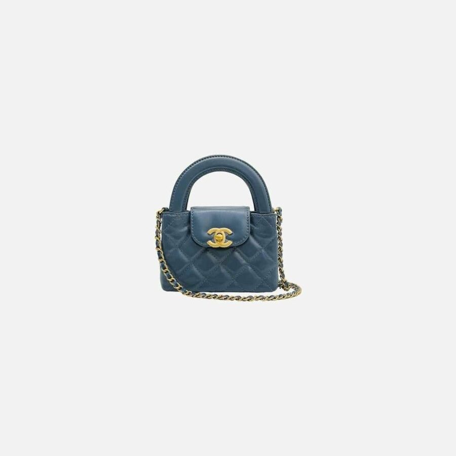 Chanel Kelly Quilted Blue Handbag | Studio Nafay
