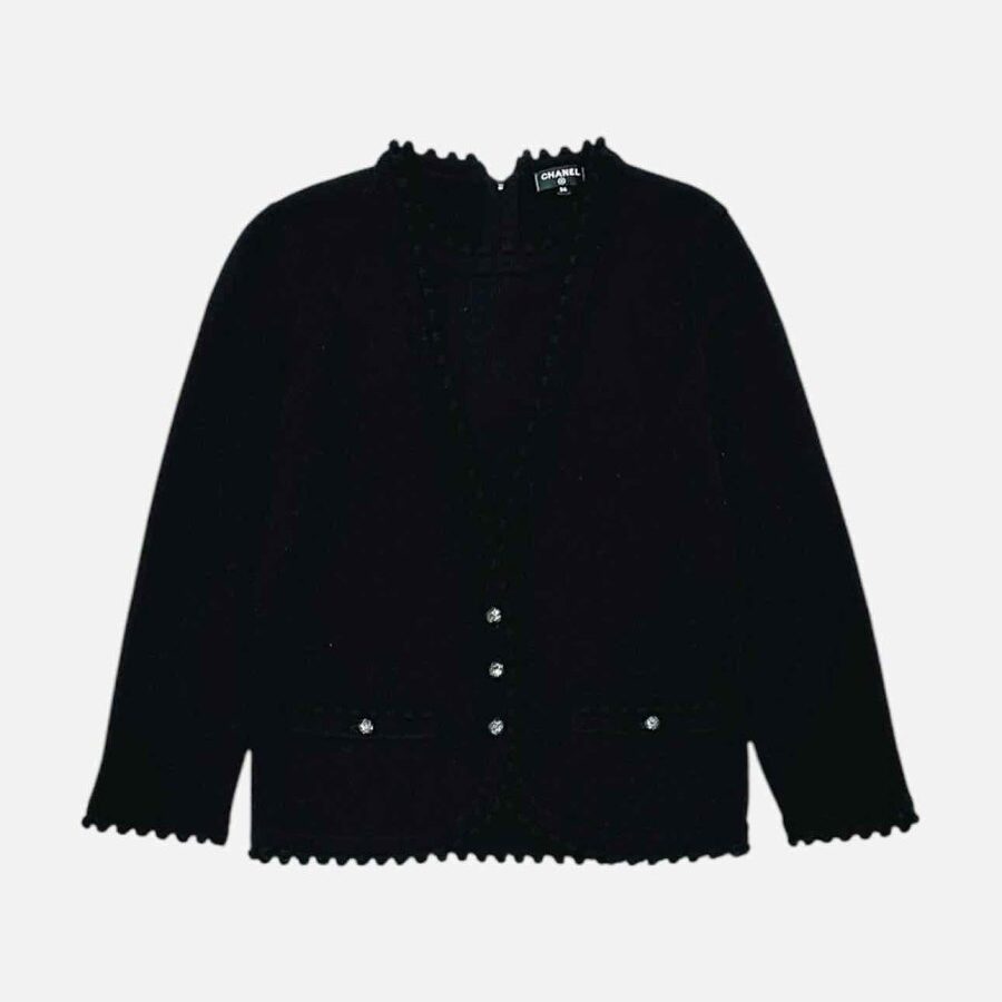 CHANEL Scalloped Black Size US 2 Jumper | Studio Nafay