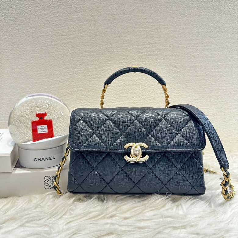 Chanel Carry Me CF Black Quilted Leather Shoulder Bag | Studio Nafay