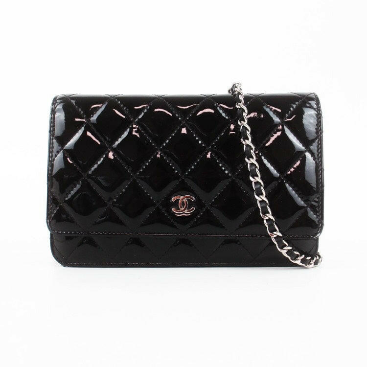 Chanel Wallet On Chain (WOC) Black Quilted Leather Small Crossbody Bag | Studio Nafay