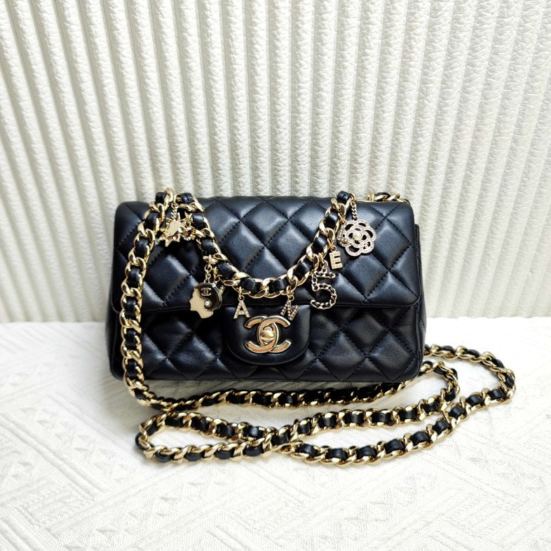 Chanel CF Black Quilted Leather Bag xxcm | Studio Nafay