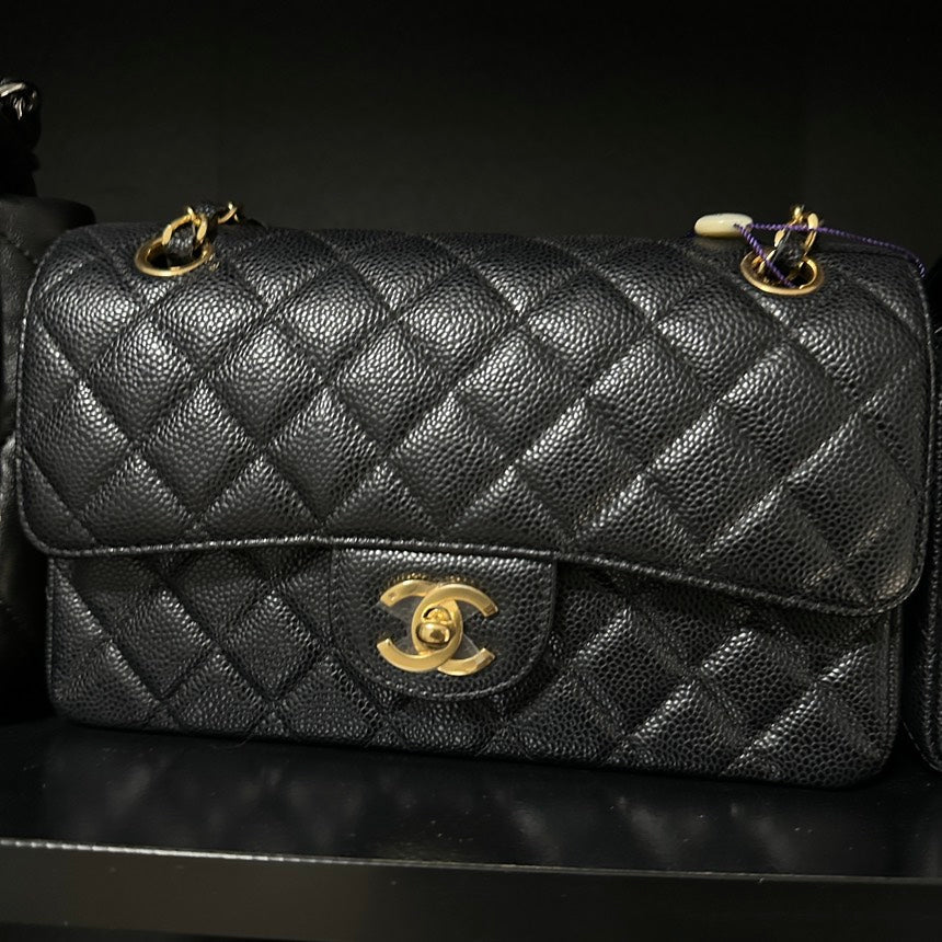 Chanel Classic Flap Small Leather Quilted Black Shoulder Bag | Studio Nafay
