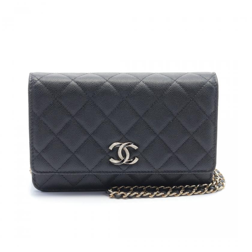 Chanel Matelassé Leather Caviar Black Handbag | Studio Nafay