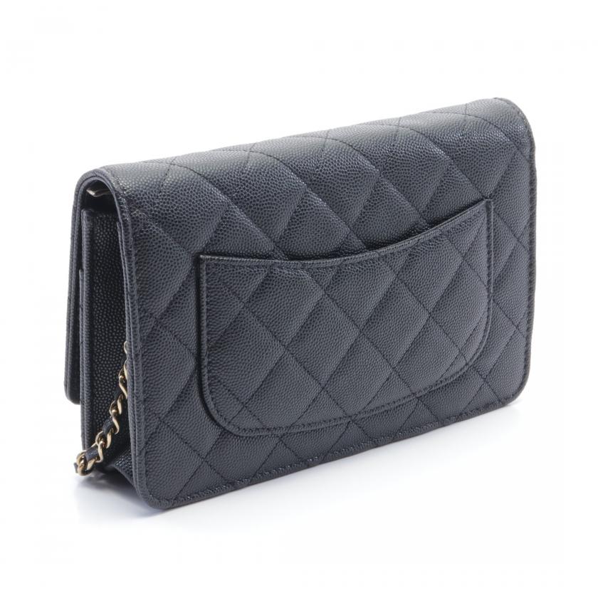 Chanel Matelassé Leather Caviar Black Handbag