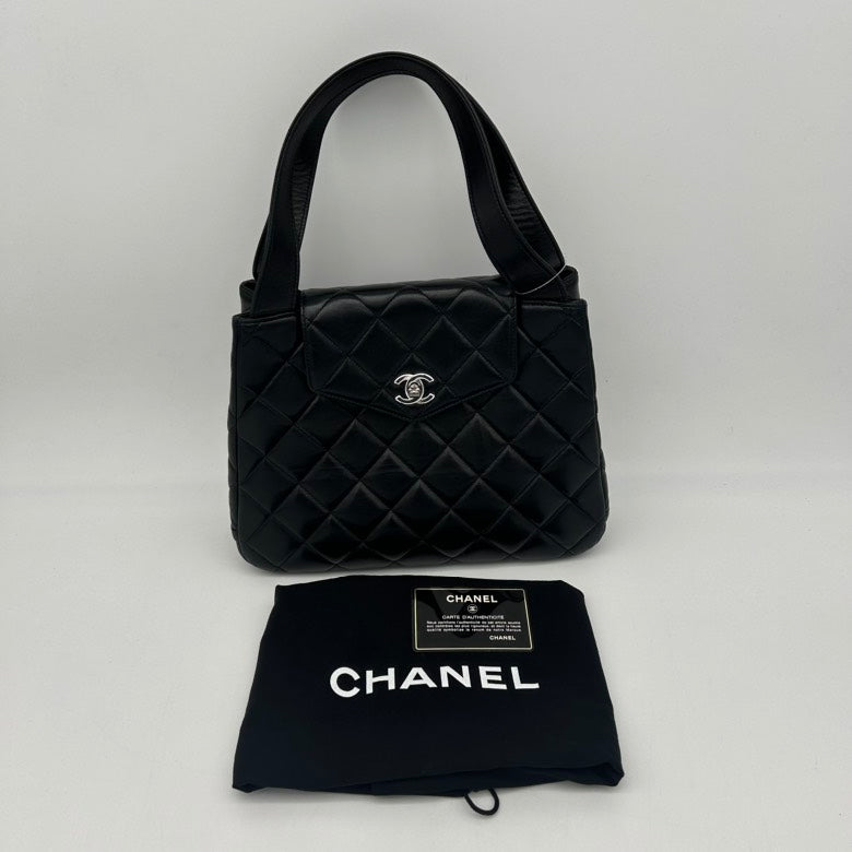 Chanel Medium Black Quilted Leather Shoulder Bag | Studio Nafay