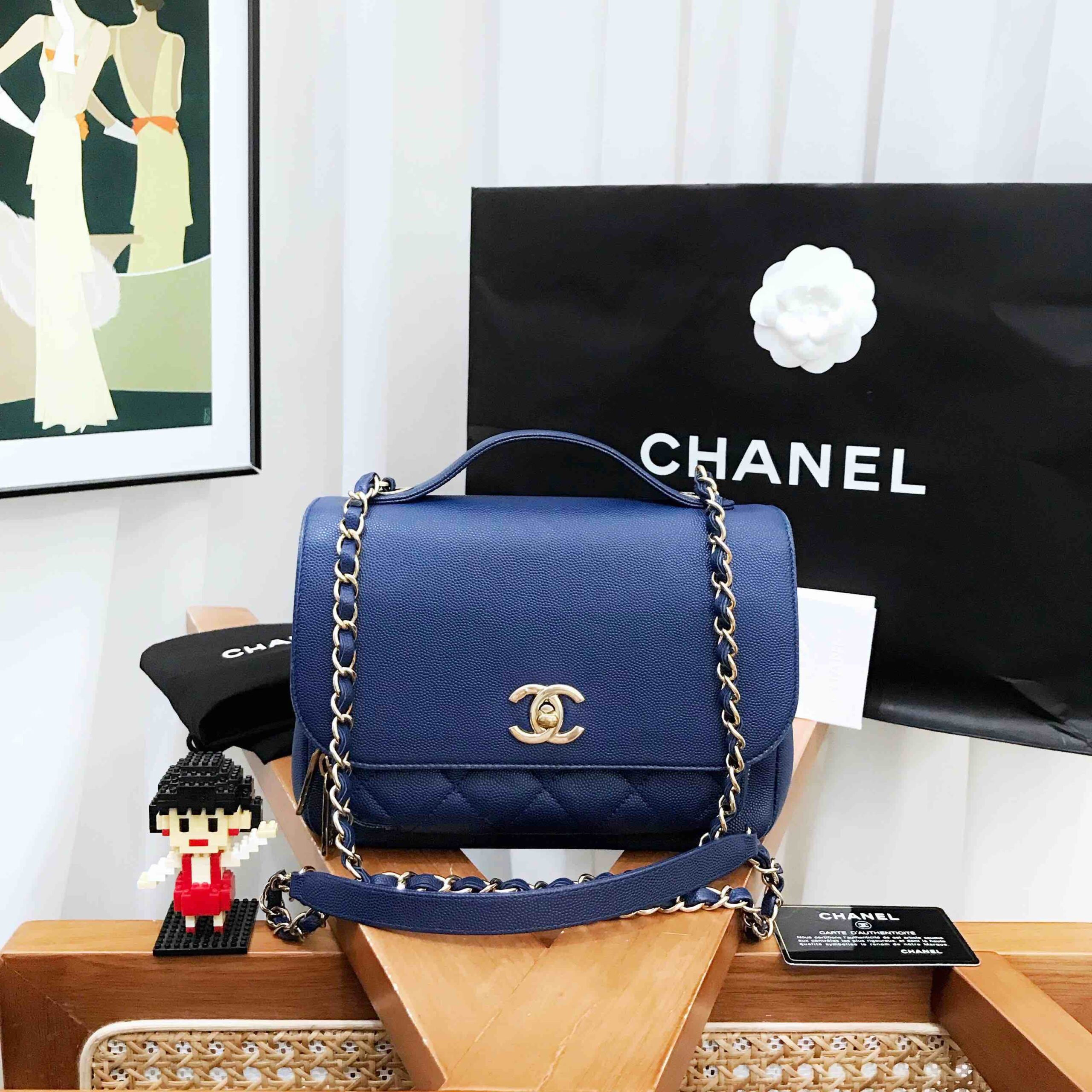 Chanel Blue Medium Messenger Bag