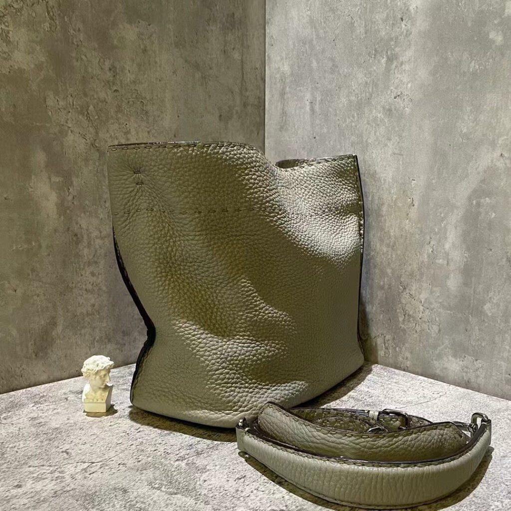 Fendi Olive Leather Tote Large - Product Image 2