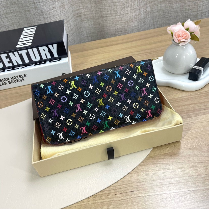 Louis Vuitton Multicolor Sarah Wallet Black | Studio Nafay