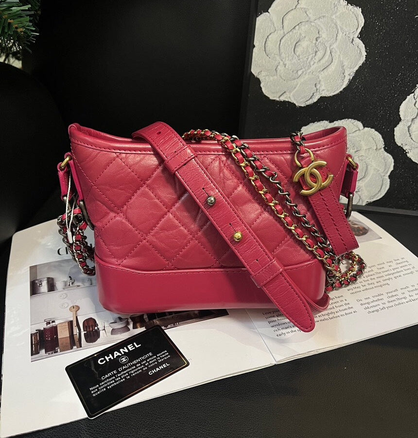 Chanel Rose Red Small Quilted Crossbody Bag | Studio Nafay