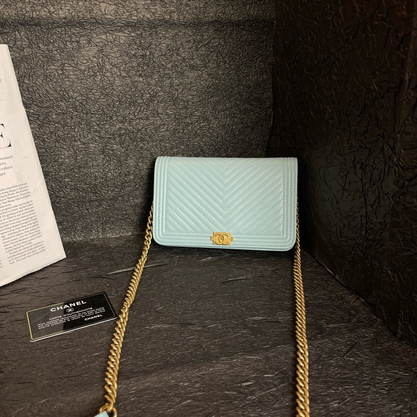 Chanel Baby Blue LeBoy WOC Crossbody Bag | Studio Nafay