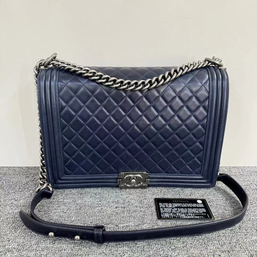 Chanel Leboy Bag Indigo Luxury Designer Handbag | Studio Nafay