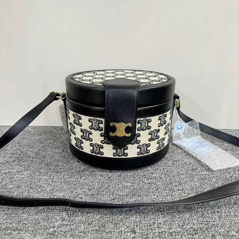 Celine Vanity Bag Black and White Monogram Crossbody | Studio Nafay
