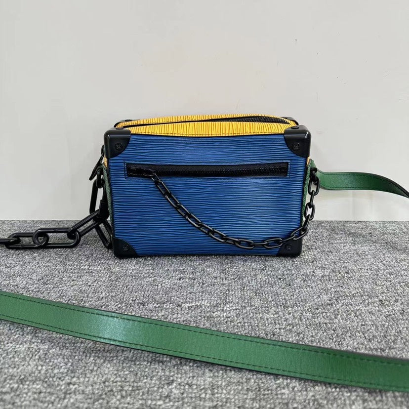 Louis Vuitton Soft Trunk Bag Blue Yellow Crossbody | Studio Nafay