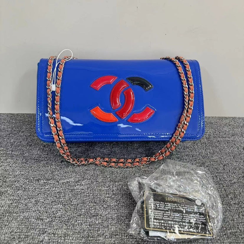 Chanel Wallet On Chain WOC Blue