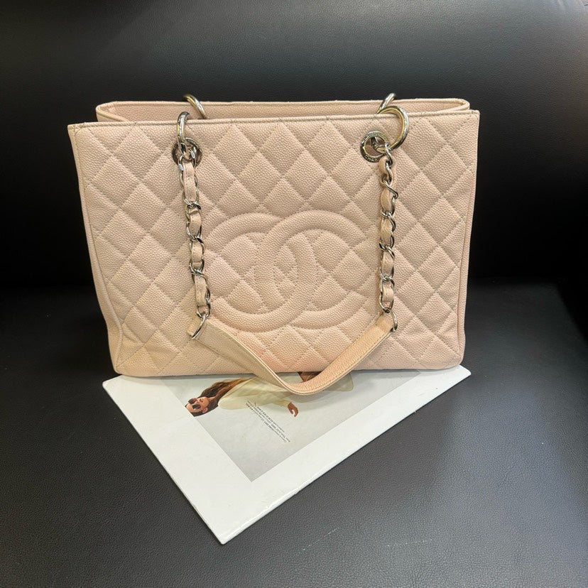Chanel GST Caviar Beige Quilted Leather Tote Bag x.xcm | Studio Nafay