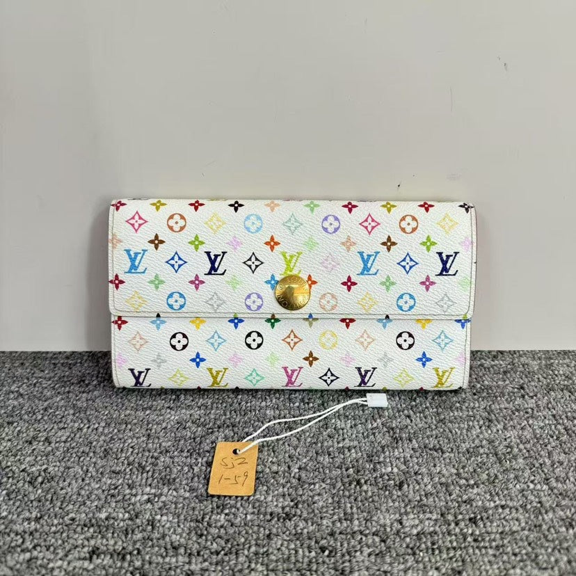 Louis Vuitton Multicolor Monogram Wallet White | Studio Nafay