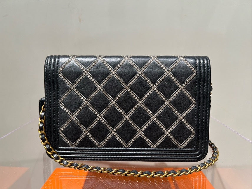 Chanel Wallet on Chain Black Quilted Bag | Studio Nafay