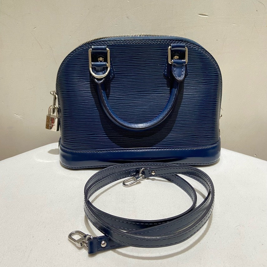 Louis Vuitton Alma BB Blue Handbag | Studio Nafay