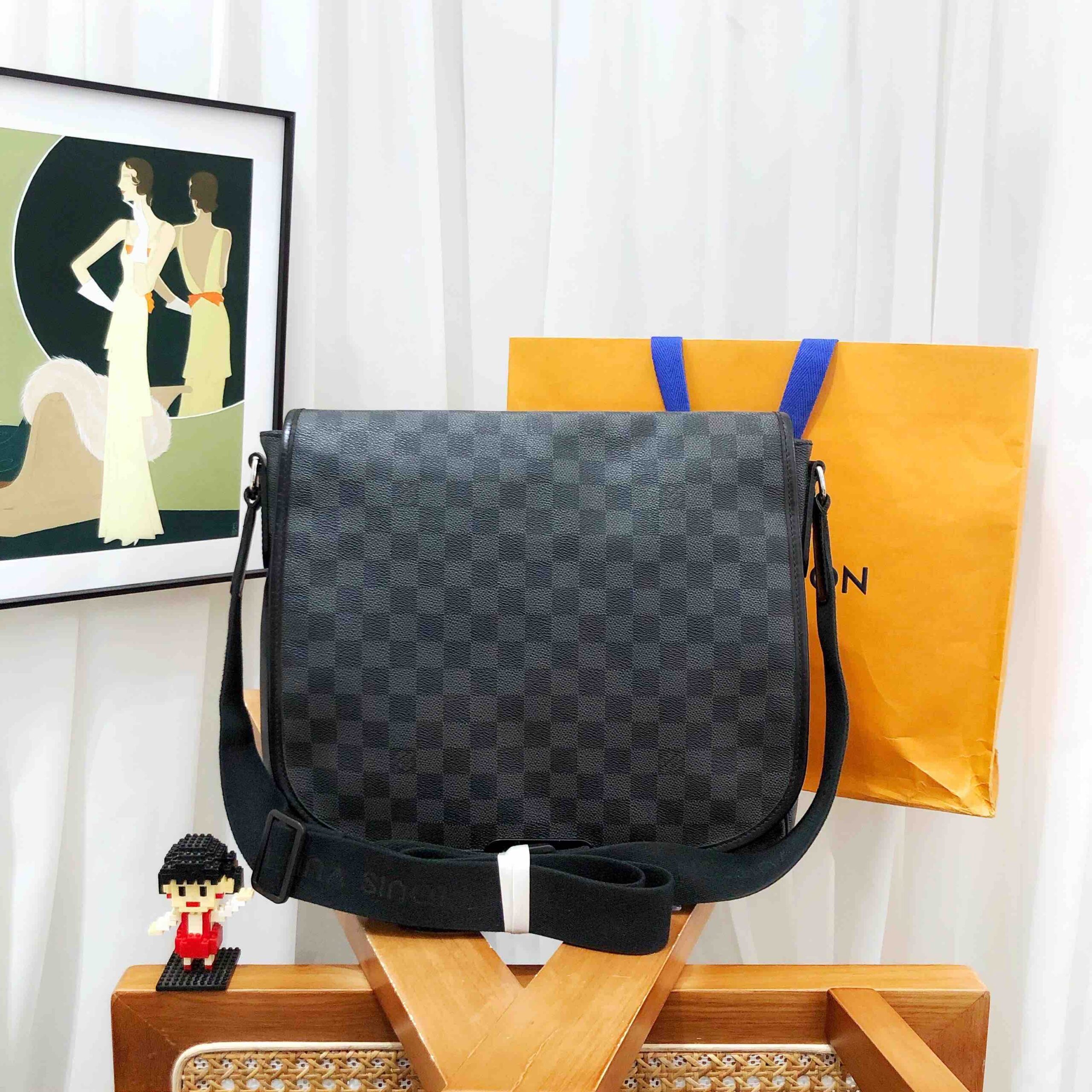 Louis Vuitton District Shoulder Bag in Damier Graphite Canvas