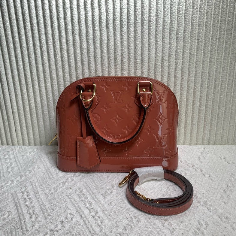 Louis Vuitton Alma BB Bag Caramel Patent Leather | Studio Nafay
