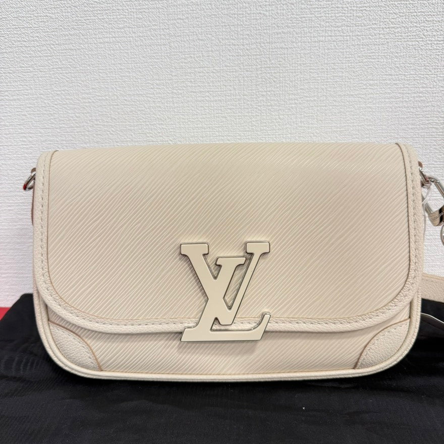 Louis Vuitton Epi Leather Bussy Shoulder Bag in Cream