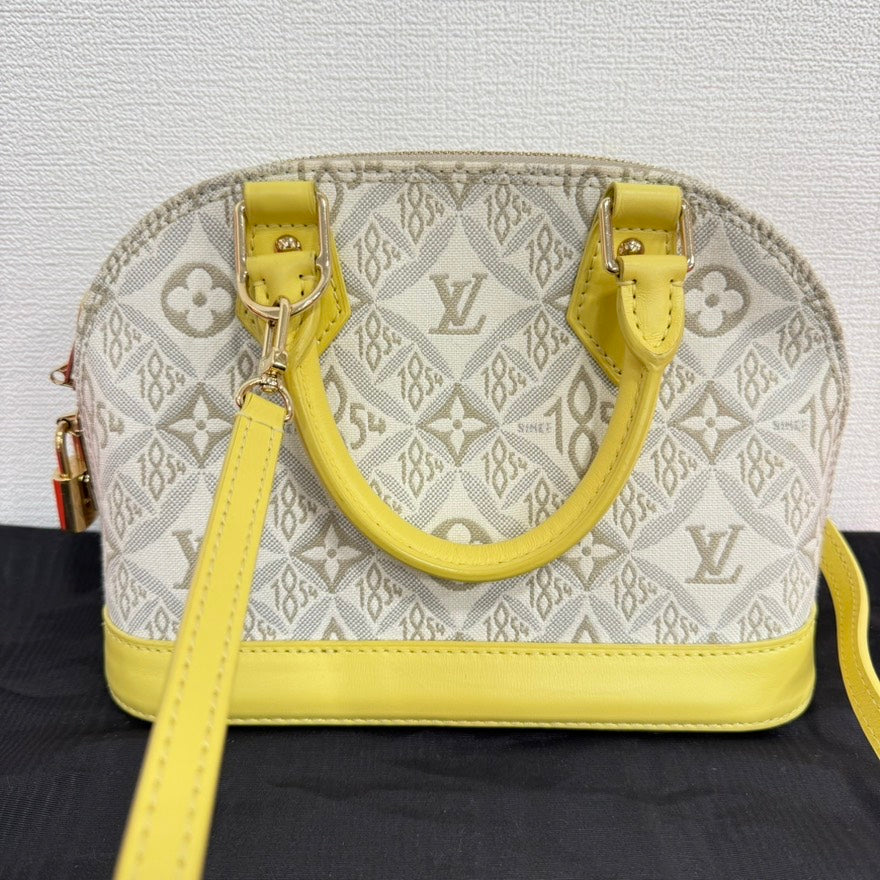 Louis Vuitton Since 1854 Alma BB 2way Bag Yellow Canvas Top Handle Mini | Studio Nafay