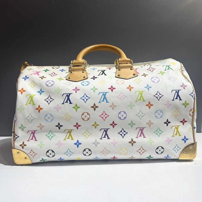 Louis Vuitton Multicolor Monogram White Satchel Bag