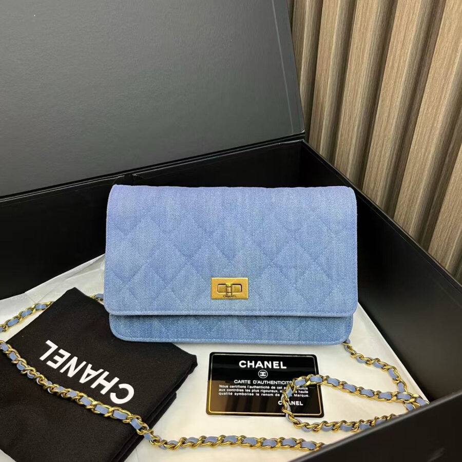 Chanel Quilted Blue Crossbody Bag | Studio Nafay