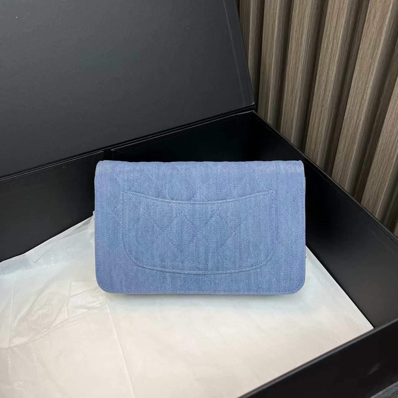 Chanel Quilted Blue Crossbody Bag