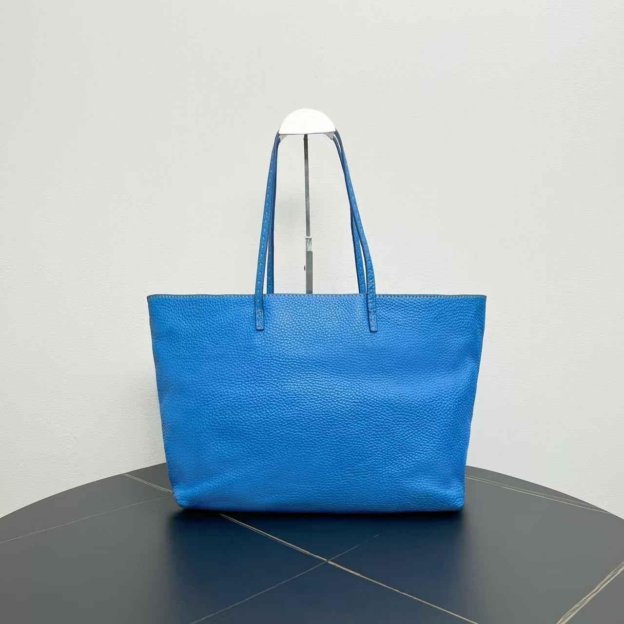 Fendi Embossed Tote Bag Blue