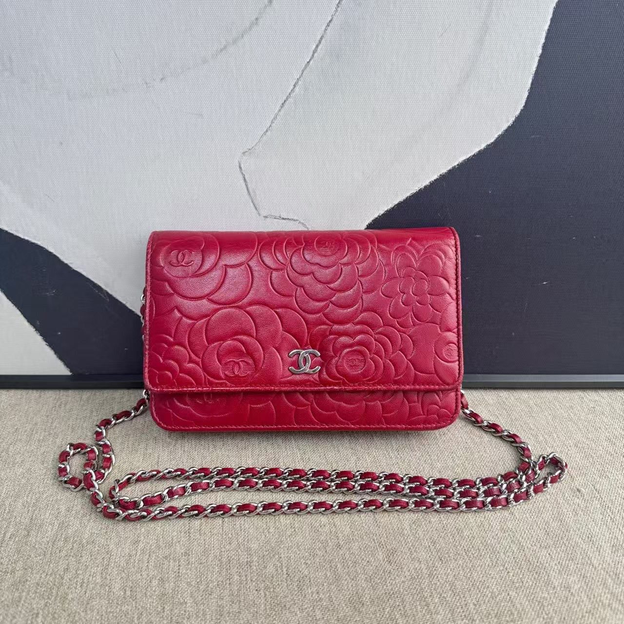Chanel WOC Leather Red Crossbody