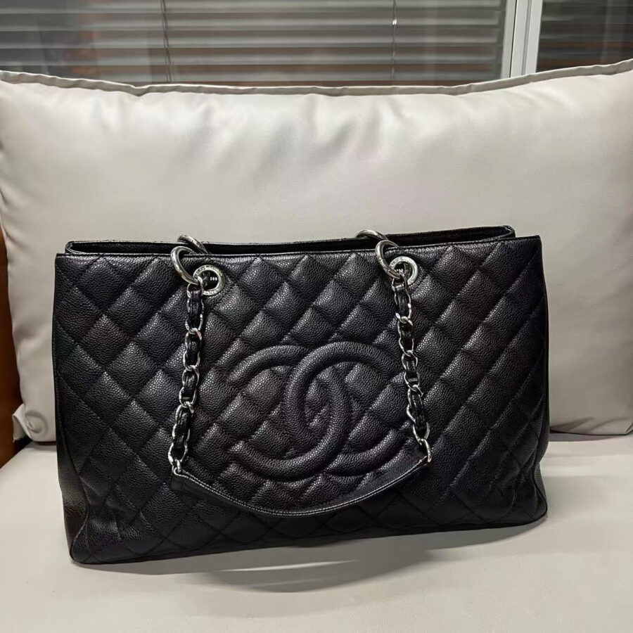 Chanel GST Black Quilted Leather Tote Bag | Studio Nafay