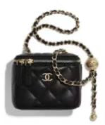Chanel Mini Lambskin Black Shoulder Bag | Studio Nafay