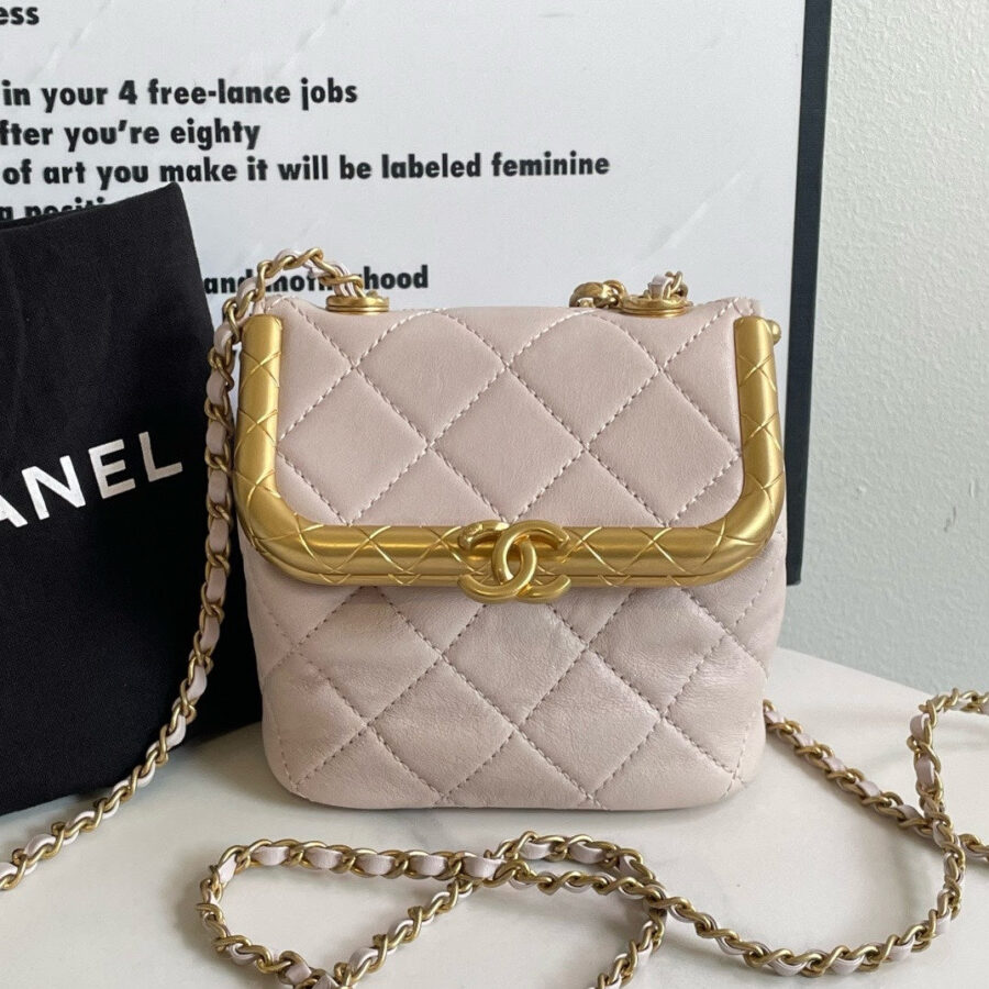 Chanel Mini Kiss Lock Handbag Luxury Designer Handbag | Studio Nafay