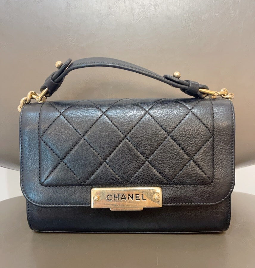 Chanel Passenger Bag Small Black Leather Shoulder Bag | Studio Nafay