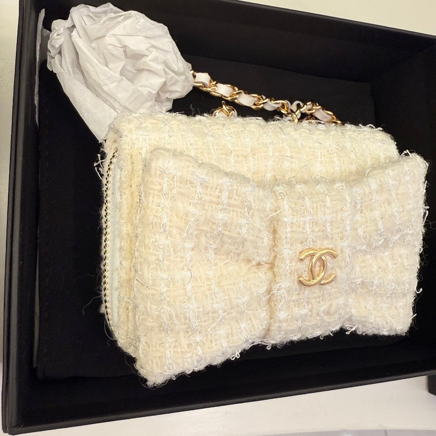 Chanel Mini Tweed Bag in Ivory – Chanel Mini Bag