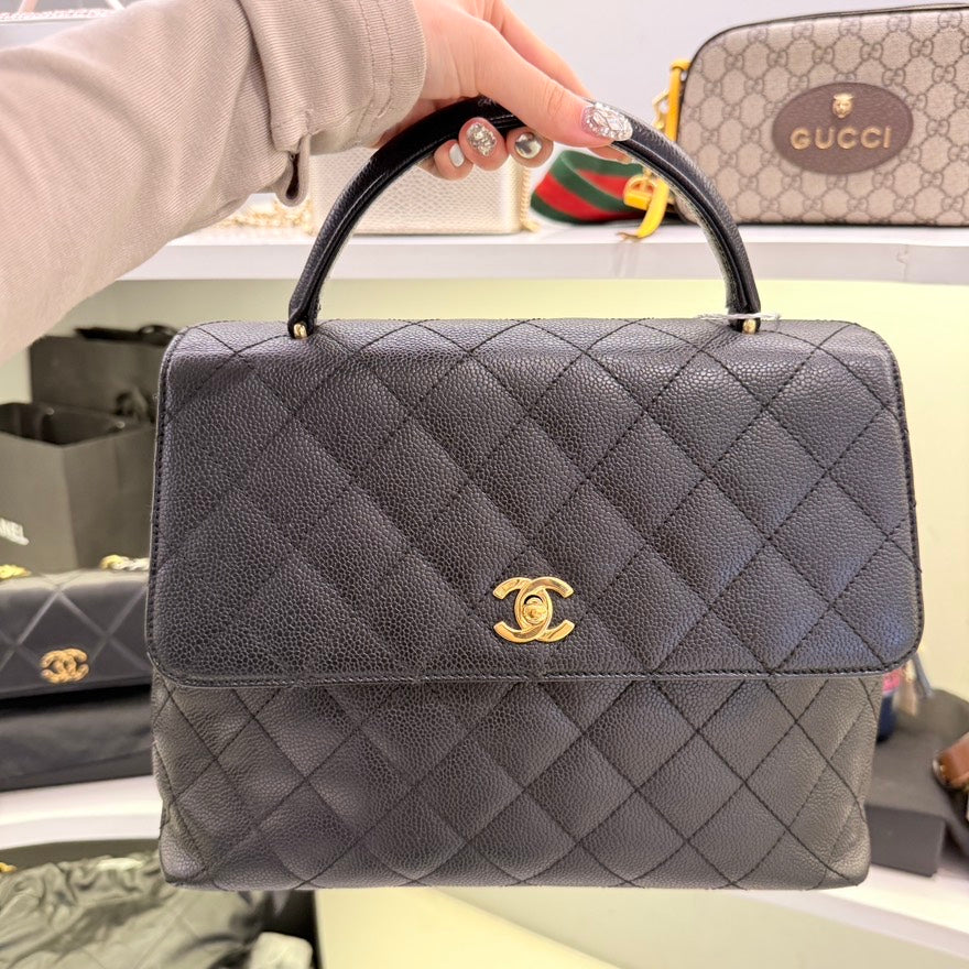 Chanel Leather Caviar Black Handbag 9 | Studio Nafay