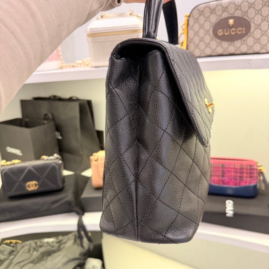 Chanel Leather Caviar Black Handbag 9