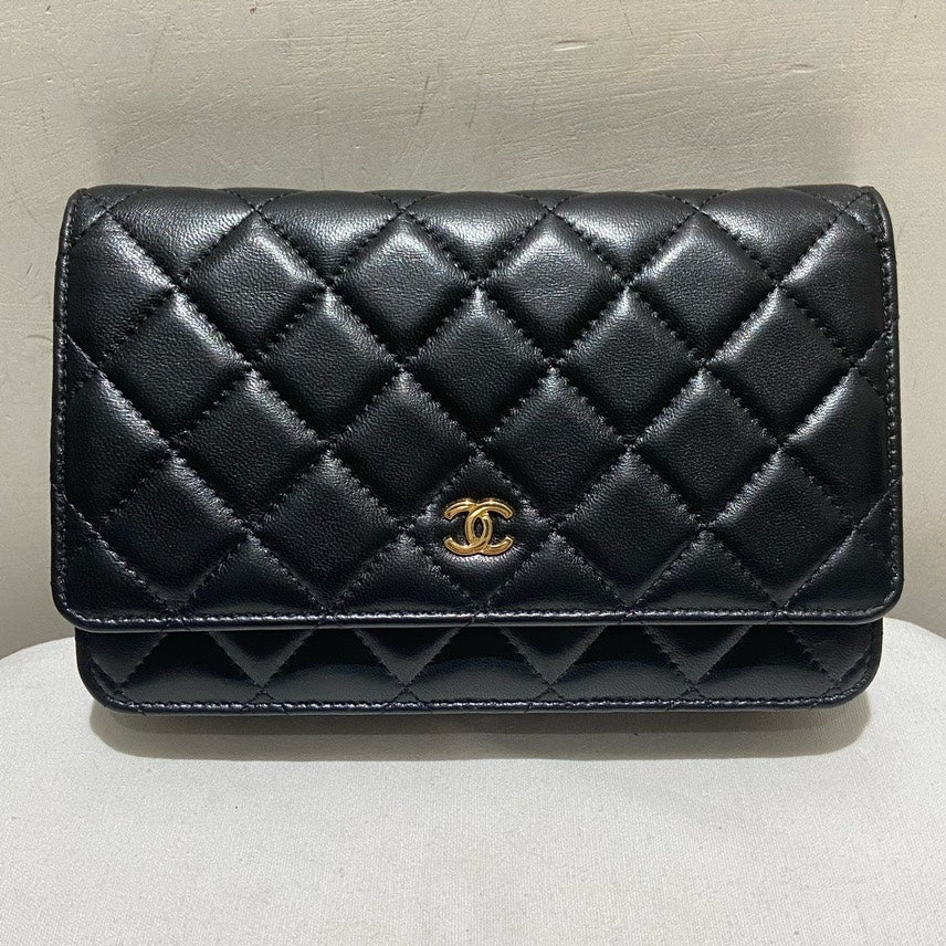 Chanel Lambskin WOC Black Crossbody Bag | Studio Nafay