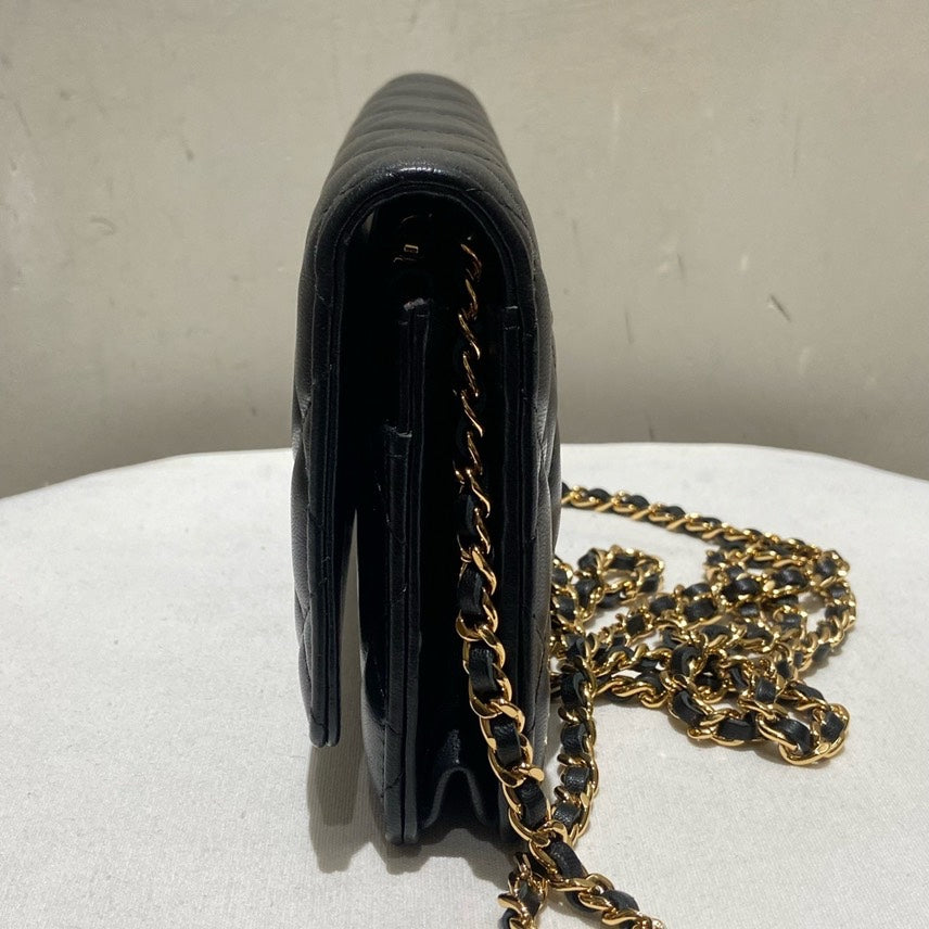 Chanel Lambskin WOC Black Crossbody Bag