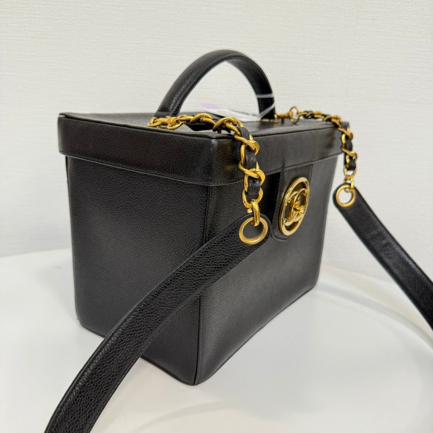 Chanel Leather Caviar Vanity Handbag