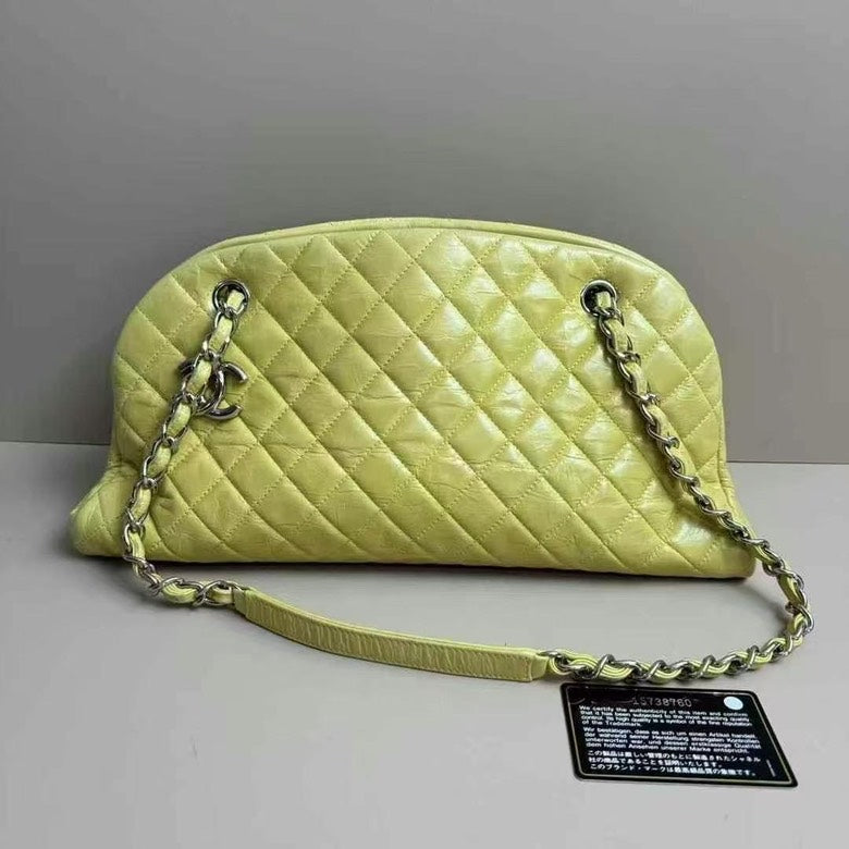 Chanel Leather Quilted Yellow Shoulder Bag | Studio Nafay