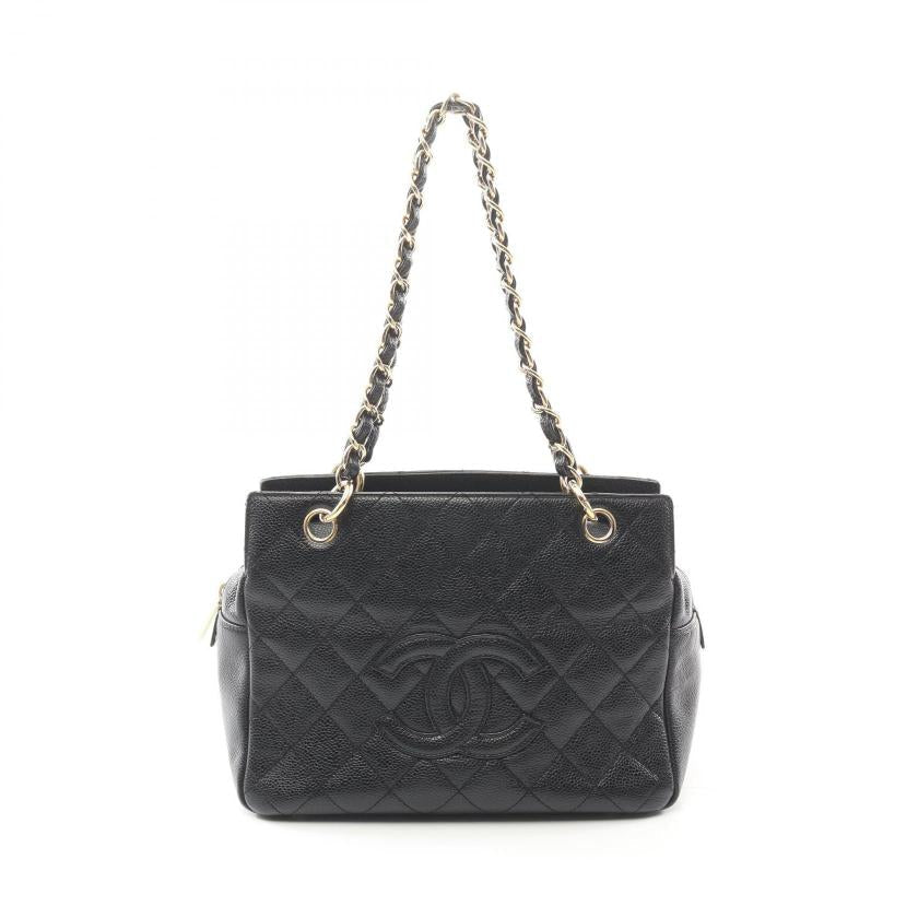 CHANEL Matelasse Chain Shoulder Bag Caviar Skin Black Gold Hardware | Studio Nafay