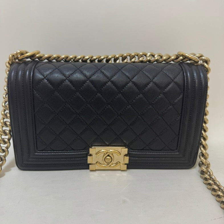 Chanel LeBoy Black Leather Crossbody Bag | Studio Nafay